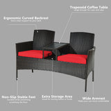 Outsunny Rattan Chair Garden Furniture Patio Outdoor Garden Furniture 2-Seater
