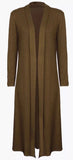Womens Long Sleeve Full Length Open Front Cardigan 8-26