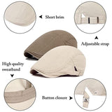 Adjustable Newsboy Cotton Hats Warm Flat Beret Ivy Cap