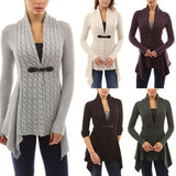 Women Long Knitted Sweater Tops Cardigan Overcoat Coat - Toplen