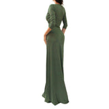 Long Sleeve Maxi Dress Evening Party Cocktail Prom Formal Long Dress - Toplen