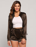 Women Sporting Suits Two Piece Set Tracksuit - Toplen