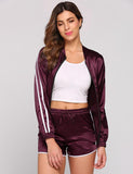 Women Sporting Suits Two Piece Set Tracksuit - Toplen