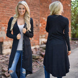 Women Loose Long Sleeve Cardigan - Toplen