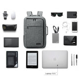 Unisex 15.6 Laptop Backpack Convertible Briefcase 2-in-1 Business Travel Luggage Carrier - Toplen