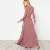 Women Pink Crop Lace Top & Knot Skirt Set