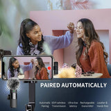 Wireless Microphone Audio Video Recording Mini Mic For iPhone Android Laptop