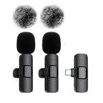Wireless Microphone Audio Video Recording Mini Mic For iPhone Android Laptop