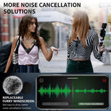 Wireless Microphone Audio Video Recording Mini Mic For iPhone Android Laptop
