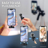 Wireless Microphone Audio Video Recording Mini Mic For iPhone Android Laptop