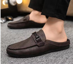 Mens Leather Summer Casual Shoes Comfortable Walking Loafers