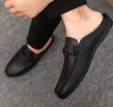 Mens Leather Summer Casual Shoes Comfortable Walking Loafers