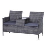 Outsunny Rattan Chair Garden Furniture Patio Outdoor Garden Furniture 2-Seater