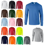 Mens Long Sleeve T Shirt Ultra Classic Fit Plain Cotton Crew Top