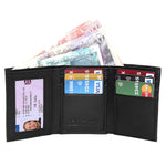 Men's luxury soft black leather wallet