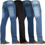 Mens Straight Leg Denim Regular Stretch Jeans