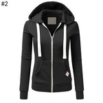 Woman Solid Color Sport Casual Hoodie - Toplen