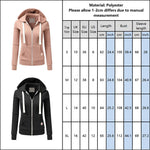 Women Plain Zip Up Sweatshirt Hoodies