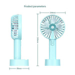 Portable Mini Hand-held Small Desk USB Rechargeable Mist Spray Fan