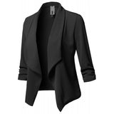 Ladies Formal Work Blazer Open Front Outwear Coat