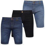 Mens Denim Shorts Stretch Slim Fit Regular Summer Short Jeans