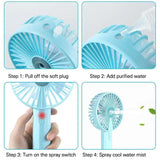 Portable Mini Hand-held Small Desk USB Rechargeable Mist Spray Fan