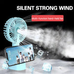 Portable Mini Hand-held Small Desk USB Rechargeable Mist Spray Fan