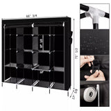 Large Canvas Fabric Wardrobe Portable Clothes Closet Storage Organiser Dustproof