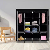 Large Canvas Fabric Wardrobe Portable Clothes Closet Storage Organiser Dustproof