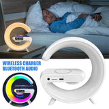 Wireless LED Lamp Smart Bluetooth Speaker Charger RGB Alarm Clock Night Lights