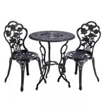 Outdoor Patio Garden Furniture Table and 2 Chairs
