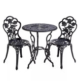 Outdoor Patio Garden Furniture Table and 2 Chairs
