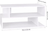 3 Tiers White Coffee Table Side Table Centre Table