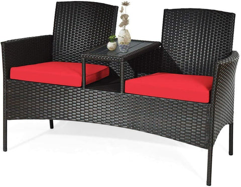 Outsunny Rattan Chair Garden Furniture Patio Outdoor Garden Furniture 2-Seater