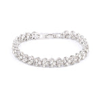 Ladies Silver Crystal Rhinestone Bangle Bracelet