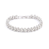 Ladies Silver Crystal Rhinestone Bangle Bracelet