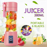 Portable 380ML Mixer Rechargeable USB Juicer Fruit Blender