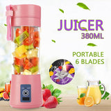 Portable 380ML Mixer Rechargeable USB Juicer Fruit Blender