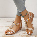 Ladies Elastic Strappy Summer Comfy Open Toes Sandals