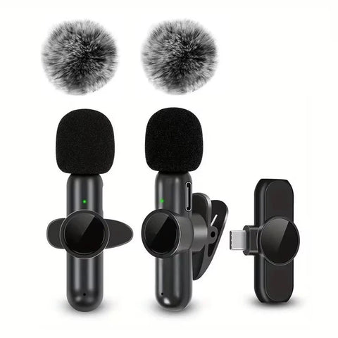 Wireless Microphone Audio Video Recordings Mini Mic For iPhone Android