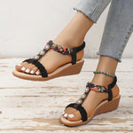 Ladies Elastic Strappy Summer Comfy Open Toes Sandals