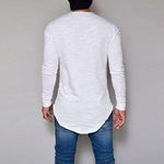 Mens Casual Long Sleeve Shirts Formal Slim Fit Shirt Tops T-Shirt - Toplen