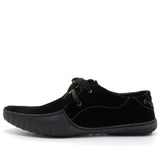 Mens Casual Suede Leather Lace Up Smart Trainers Loafers Shoes - Toplen