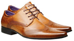 Mens Leather Lined Italian Casual Formal Brogues Office Wedding Shoes - Toplen