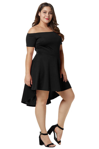 Ladies Party Evening Skater Short Dresses Plus Size - Toplen