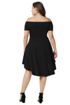 Ladies Party Evening Skater Short Dresses Plus Size - Toplen