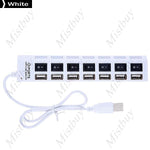 USB 2.0 7-Port Hub Adapter for Desktop Laptop PC Notebook Computer - Toplen