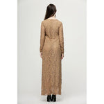 Women Long Sleeve Lace  Asian Style Long Maxi Dress - Toplen