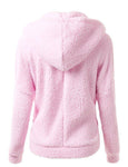 Womens Ladies Hoodie Fleece Sweatshirt Hooded Coat Zip Jacket - Toplen