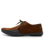 Mens Casual Suede Leather Lace Up Smart Trainers Loafers Shoes - Toplen